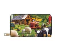 Hgbbdyyjj Farm Animals Premium Long Wallet for Men and Women - Zip Wallet in Pu Leather with 12 Card Slots and Coin Pocket