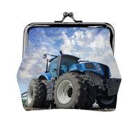 Hgbbdyyjj Farm Tractor Personalised Unisex Printed Coin Purse - Premium Microfibre Leather Wallet With Snap Closure