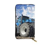 Hgbbdyyjj Farm Tractor Premium Long Wallet for Women - Pu Leather Zip Around Purse with 12 Card Slots & Coin Pocket
