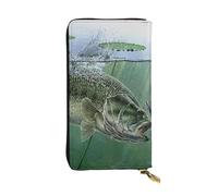 Hgbbdyyjj Fish With A Lure Premium Long Wallet For Women - Pu Leather Zip Around Purse With 12 Card Slots & Coin Pocket