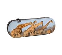 Hgbbdyyjj Giraffes Family Personalised Printed Multi-Functional Waterproof Pen Pouch Cosmetic Bag with Flap Design