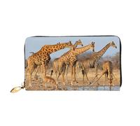 Hgbbdyyjj Giraffes Family Premium Long Wallet For Men And Women - Zip Wallet In Pu Leather With 12 Card Slots And Coin Pocket