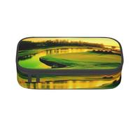 Hgbbdyyjj Golf Course Personalised Printed Large Capacity Compartment Multifunctional Stationery Pencil Case