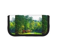 Hgbbdyyjj Golf Court Extra Large Canvas Pencil Case - Dual Zipper Makeup & Stationery Organizer Bag