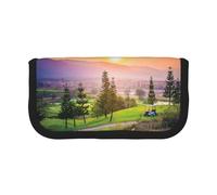 Hgbbdyyjj Golf Resort Park Extra Large Canvas Pencil Case - Dual Zipper Makeup & Stationery Organizer Bag