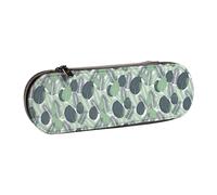 Hgbbdyyjj Green Tropical Leaves Personalised Printed Multi-Functional Waterproof Pen Pouch Cosmetic Bag with Flap Design