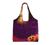 Hgbbdyyjj Happy Halloween Personalised Multi Scene Fashion Casual With Zipper Shopping Bag Tote Beach Bag Commuter Bags