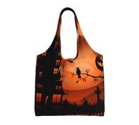 Hgbbdyyjj Happy Halloween Personalised Multi Scene Fashion Casual With Zipper Shopping Bag Tote Beach Bag Commuter Bags