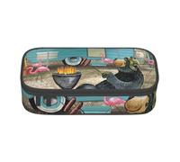 Hgbbdyyjj Happy Personalised Printed Large Capacity Compartment Multifunctional Stationery Pencil Case