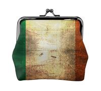 Hgbbdyyjj Irish Flag Personalised Unisex Printed Coin Purse - Premium Microfibre Leather Wallet With Snap Closure