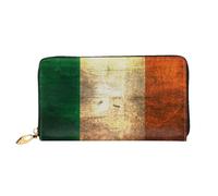 Hgbbdyyjj Irish Flag Premium Long Wallet For Men And Women - Zip Wallet In Pu Leather With 12 Card Slots And Coin Pocket
