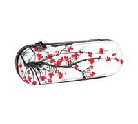 Hgbbdyyjj Japanese Cherry Tree Personalised Printed Multi-Functional Waterproof Pen Pouch Cosmetic Bag with Flap Design