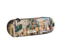 Hgbbdyyjj Lisbon Tram Personalised Printed Multi-Functional Waterproof Pen Pouch Cosmetic Bag with Flap Design