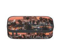 Hgbbdyyjj Los Angeles Palm Trees Personalised Printed Large Capacity Compartment Multifunctional Stationery Pencil Case