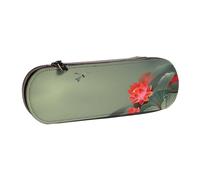 Hgbbdyyjj Lotus Flower and Dragonfly Personalised Printed Multi-Functional Waterproof Pen Pouch Cosmetic Bag with Flap Design