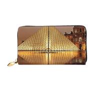 Hgbbdyyjj Louvre Museum In Paris Premium Long Wallet For Men And Women - Zip Wallet In Pu Leather With 12 Card Slots And Coin Pocket
