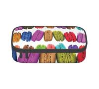 Hgbbdyyjj Macaron Biscuit Flavored Pastries Personalised Printed Large Capacity Compartment Multifunctional Stationery Pencil Case