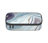 Hgbbdyyjj Marble Mural Personalised Printed Large Capacity Compartment Multifunctional Stationery Pencil Case