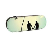 Hgbbdyyjj Married Couple Walking On The Beach Personalised Printed Multi-Functional Waterproof Pen Pouch Cosmetic Bag with Flap Design