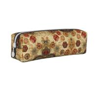 Hgbbdyyjj Medallion Multi Crossgrain PVC Leather Pencil Case - Printed Zipper Organizer for Pens & Small Items