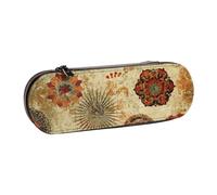 Hgbbdyyjj Medallion Multi Personalised Printed Multi-Functional Waterproof Pen Pouch Cosmetic Bag with Flap Design