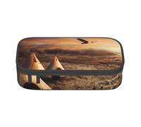 Hgbbdyyjj Native Tribes Personalised Printed Large Capacity Compartment Multifunctional Stationery Pencil Case