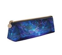 Hgbbdyyjj Northern Lights Personalised Printed Multi-Functional Large Capacity Triangular Leather Stationery Storage Bag