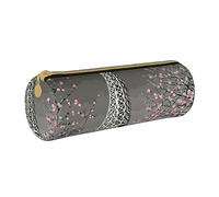 Hgbbdyyjj Paris Tower Personalised Printed Multi-Functional Large Capacity Round Leather Stationery Storage Bag