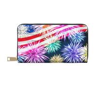 Hgbbdyyjj Patriotic 4th Of July Flag Premium Long Wallet For Men And Women - Zip Wallet In Pu Leather With 12 Card Slots And Coin Pocket