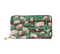 Hgbbdyyjj Pigs In Farm Premium Long Wallet For Men And Women - Zip Wallet In Pu Leather With 12 Card Slots And Coin Pocket