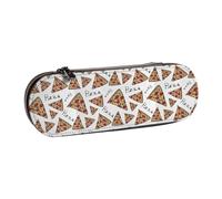 Hgbbdyyjj Pizza Pattern Personalised Printed Multi-Functional Waterproof Pen Pouch Cosmetic Bag with Flap Design