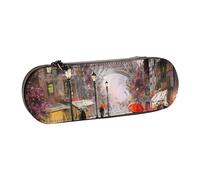 Hgbbdyyjj Rainy Street in Paris Personalised Printed Multi-Functional Waterproof Pen Pouch Cosmetic Bag with Flap Design
