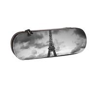 Hgbbdyyjj Red Car in Front of The Eiffel Tower Personalised Printed Multi-Functional Waterproof Pen Pouch Cosmetic Bag with Flap Design