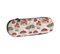 Hgbbdyyjj Red Mushrooms Personalised Printed Multi-Functional Waterproof Pen Pouch Cosmetic Bag with Flap Design
