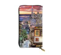 Hgbbdyyjj San Francisco Premium Long Wallet For Women - Pu Leather Zip Around Purse With 12 Card Slots & Coin Pocket