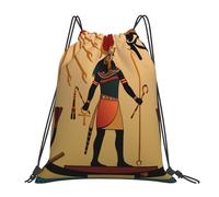 Hgbbdyyjj Sun Old Egyptian Timeless Grace Drawstring Gym Backpack - Water-Resistant Lightweight Sack For Sports & Travel