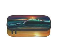 Hgbbdyyjj Sunset Seaside Personalised Printed Large Capacity Compartment Multifunctional Stationery Pencil Case
