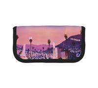 Hgbbdyyjj The Old Hollywood Extra Large Canvas Pencil Case - Dual Zipper Makeup & Stationery Organizer Bag