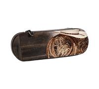 Hgbbdyyjj West Rodeo Hat Personalised Printed Multi-Functional Waterproof Pen Pouch Cosmetic Bag with Flap Design