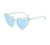 HGBFLTY Universal Personality Outdoor Sunshade Versatile Trendy Sunglasses Fine Flash Heart Frame Unisex