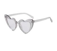 HGBFLTY Universal Personality Outdoor Sunshade Versatile Trendy Sunglasses Fine Flash Heart Frame Unisex