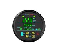 HGCXBYAP Motorbike Instruments Motorcycle GPS Speedometer Odometer Tire Pressure Tachometer Fuel Level Gauge Volt Gear For 12V 24V Motorbike Tachometer(BN)