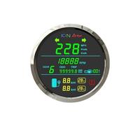 HGCXBYAP Motorbike Instruments Motorcycle GPS Speedometer Odometer Tire Pressure Tachometer Fuel Level Gauge Volt Gear For 12V 24V Motorbike Tachometer(BS)