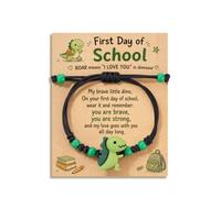 HGDEER Roar Means I Love You Dinosaur Bracelet, First Day of School Gift, One Size, Nylon, no gemstone