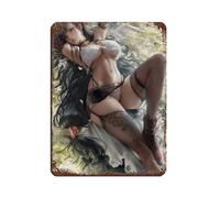 HGEIK Game Final Fantasy VII Edge Poster Tin Sign Vintage Metal Pub Club Cafe Bar Home Wall Art Decoration Poster Retro 12x16inch(30x40cm)