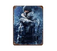HGEIK Tom Clancy's Rainbow Six Siege Retro Poster (5) Tin Sign Vintage Metal Pub Club Cafe Bar Home Wall Art Decoration Poster Retro 12x16inch(30x40cm)