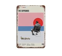 HGEIK Tv Show Poster The Sopranos Posters (25) Retro Poster Metal Tin Sign Chic Art Retro Iron Painting Bar People Cave Cafe Family Garage Poster Wall Decoration 8x12inch(20x30cm)