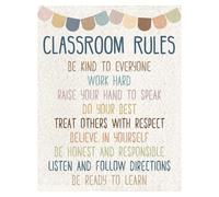 HGETJOHXEM Classroom Community Poster Everyone is Welcome Rules for Inclusive Environment Elementary School Decor Teacher Resource(Unframed,12x18inch(30x45cm))
