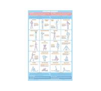HGETJOHXEM Complete Stretching Routine Poster Dynamic Static Exercises Guide for Full Body Flexibility Gym Locker Room Wall-Art Fitness Training Aid Decor(Unframed,12X18inch(30X45cm))