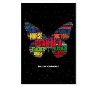 HGETJOHXEM Growth Mindset & Career Path Posters: Positive Affirmations for Classroom Bulletin Board, Inspirational Decor for Elementary and Middle School Students(Unframed,16x24inch(40x60cm))